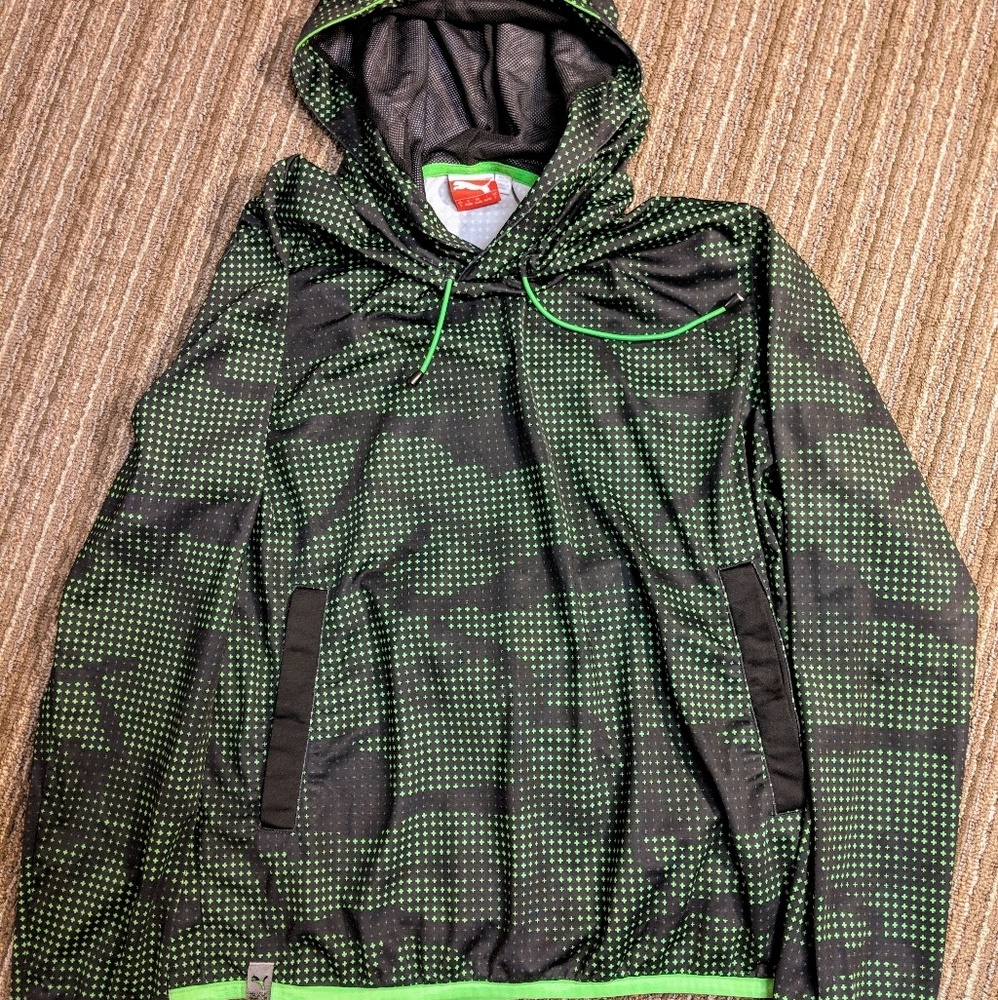 Puma NEW Green Hoody Mens small